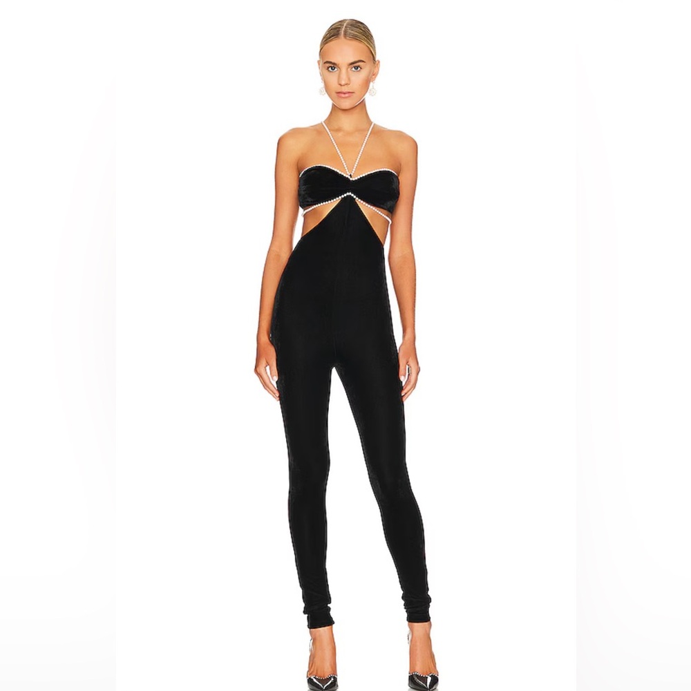 Majorelle catsuit in velvet